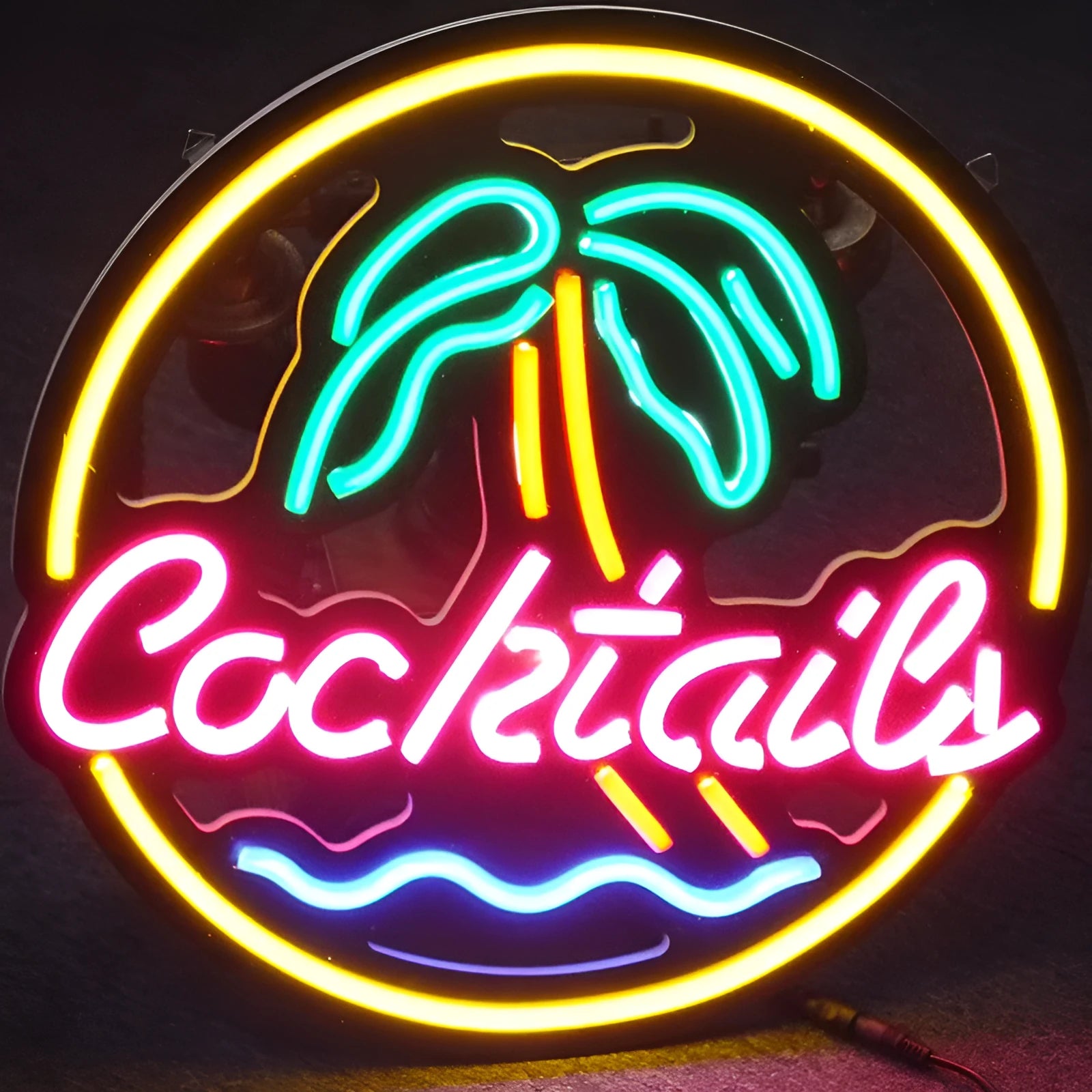 LED coffee neon billboard advertising light with mixed colour illumination
