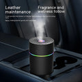 USB car mini humidifier with aromatherapy function in black and white colour options