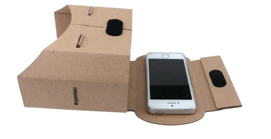 Virtual reality VR glasses made from paper cardboard compatible with 4-6 inch smartphones