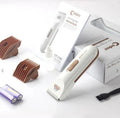 White electric pet hair clipper with ceramic blade for dogs and cats