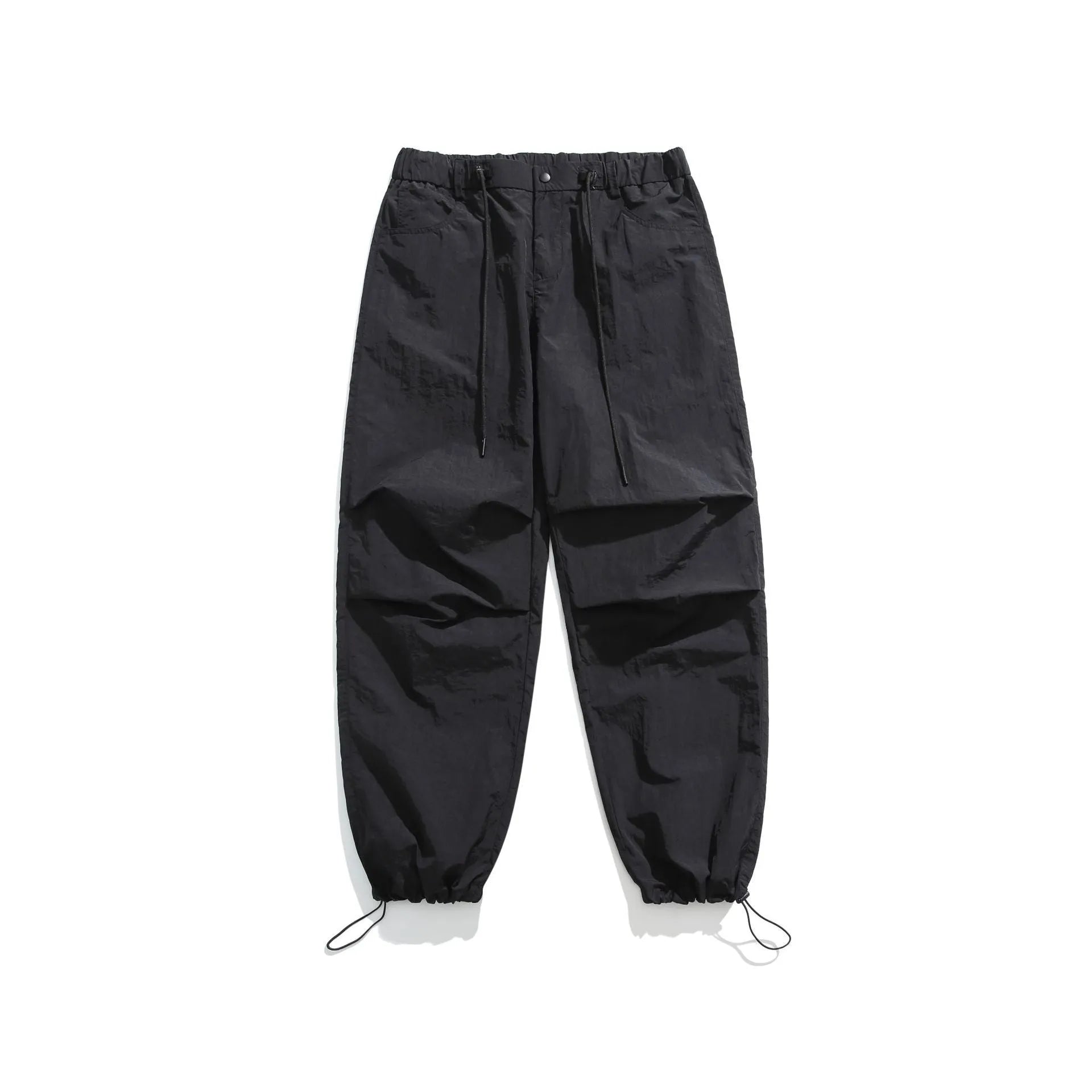 Men's casual trousers in thin ice silk nylon fabric with straight leg design in multiple colour options