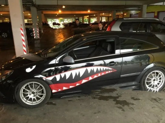 Shark design large PVC sticker for car body customisation in two size options.