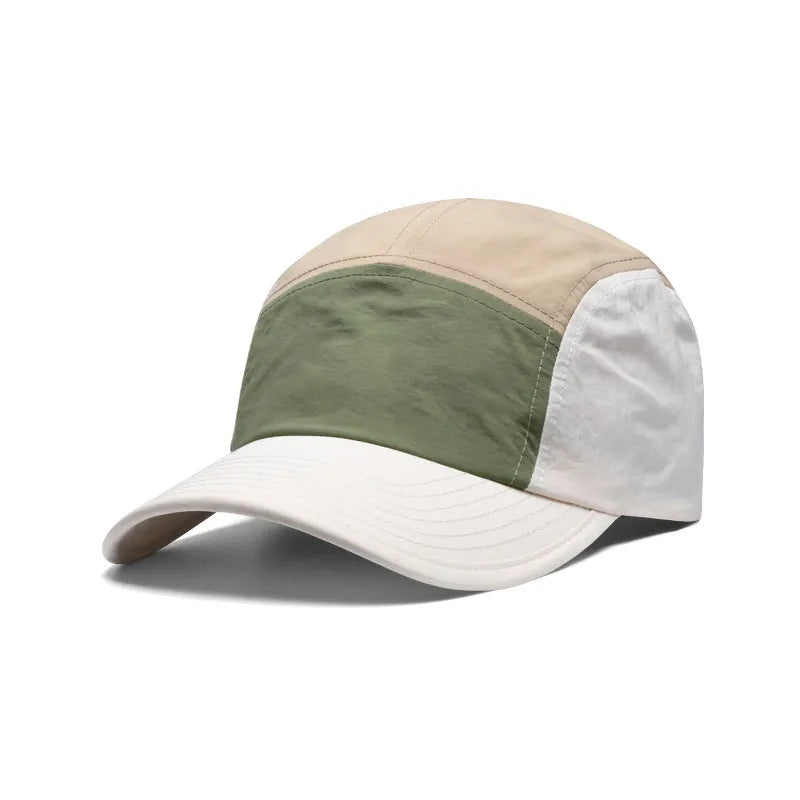 Men's quick-drying baseball cap with curved brim in cotton-polyester blend fabric