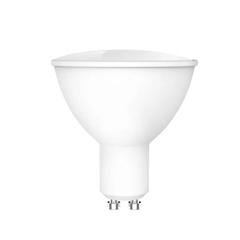 Smart GU10 RGBCCT LED spotlight with compact 50x55mm dimensions and Wi-Fi connectivity