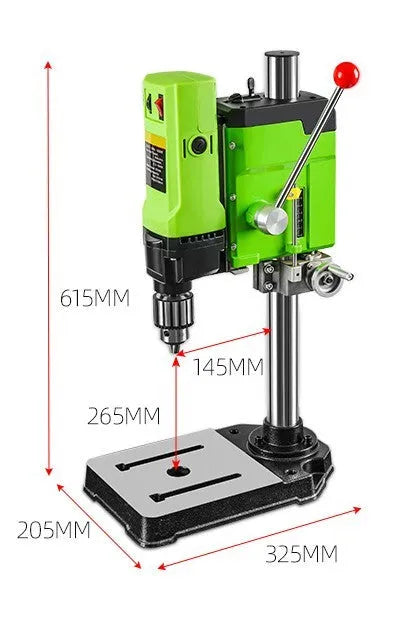1050W mini bench drill milling machine with cross bench pliers on a workbench