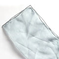 Two square silk flower bouquet bags in arabesquitic fabric, showing texture and colour options.