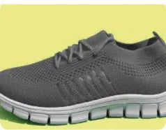 Women's breathable mesh flat shoes in various colours with round toe and lace front
