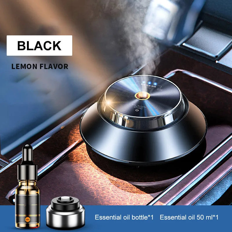 Black butterfly design car aromatherapy air purifier with USB cable and essential oil bottle
