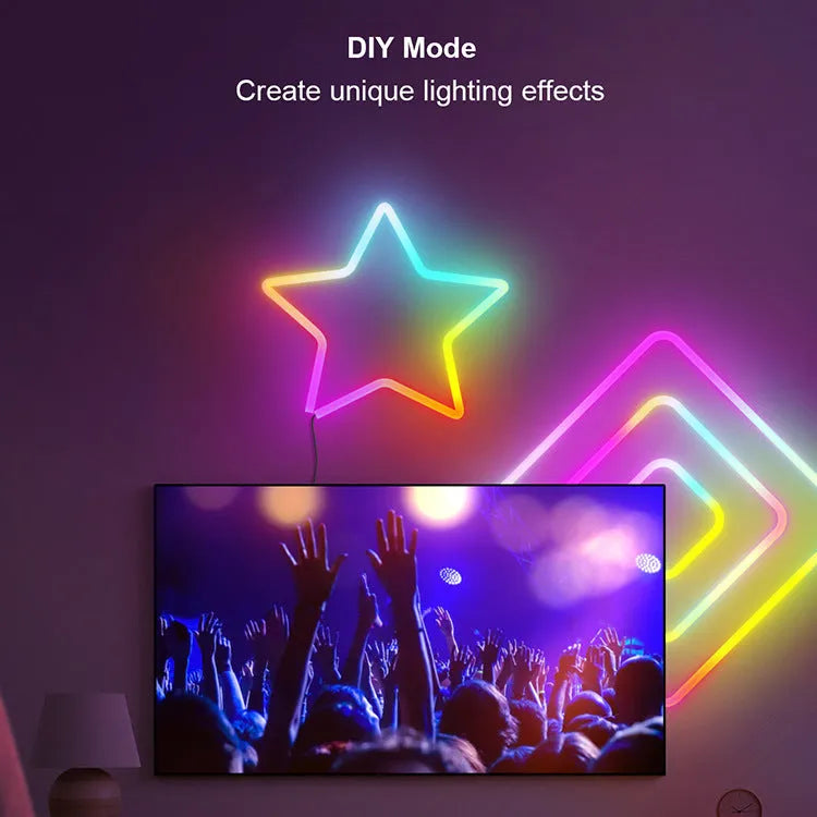 3 metre RGB magic colour neon light strip with remote control and USB connection