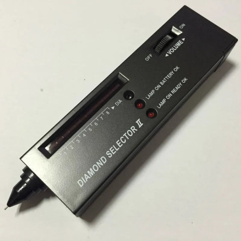 Black diamond thermal conductivity meter measuring 135x40x23mm with metal probe for gem testing