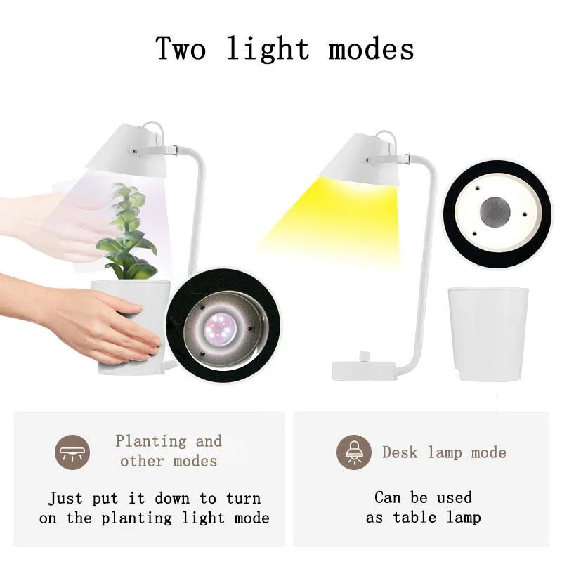White plastic desktop hydroponic plant growth machine for soilless indoor cultivation