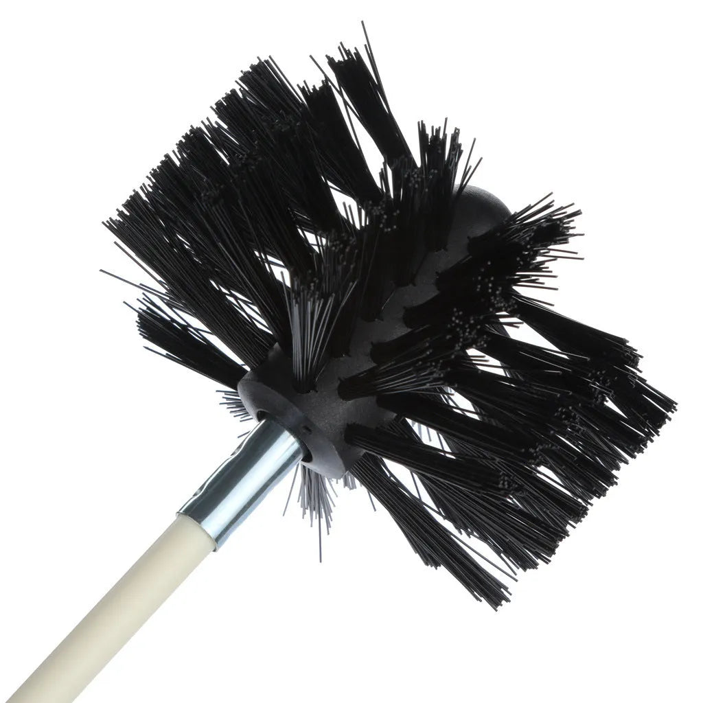 Flexible chimney and dryer pipe cleaning brush with nylon bristles and 600mm length