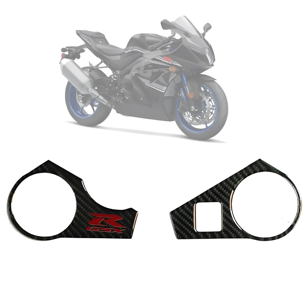 Carbon fibre pattern adhesive sticker for SUZUKI GSXR1000 L1 09-16 upper connective plate area in black colour