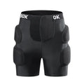 Black adult hip protection pad with NBR foam for roller skating and skateboarding safety.