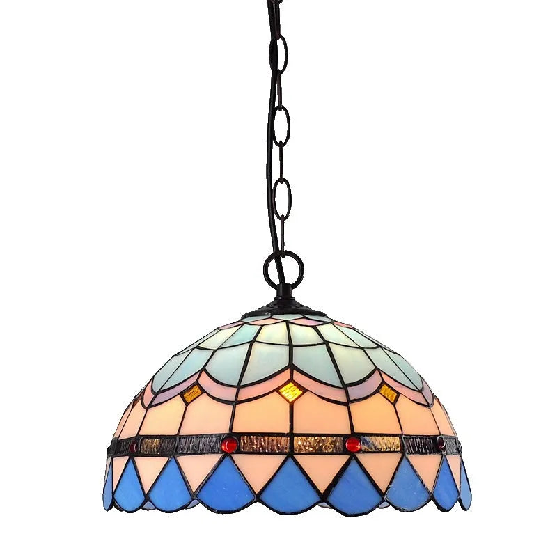 European retro Baroque style chandelier with coloured glaze finish and abstract design.