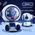 Blue astronaut manual pencil sharpener with adjustable three-level mechanism for standard 2mm pencils