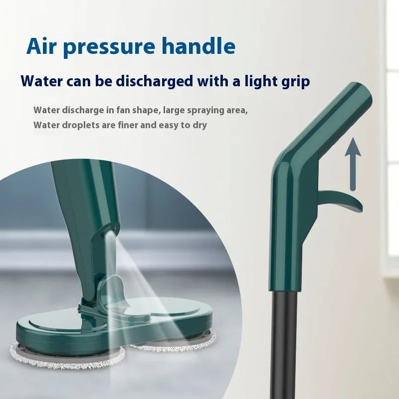 Wireless sweeping and mopping all-in-one machine in S5 Green colour with USB charging cable