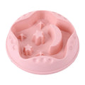 Blue Moon Star Wings slow feeder dog bowl showing raised centre with cut-outs and wide outer food channel.