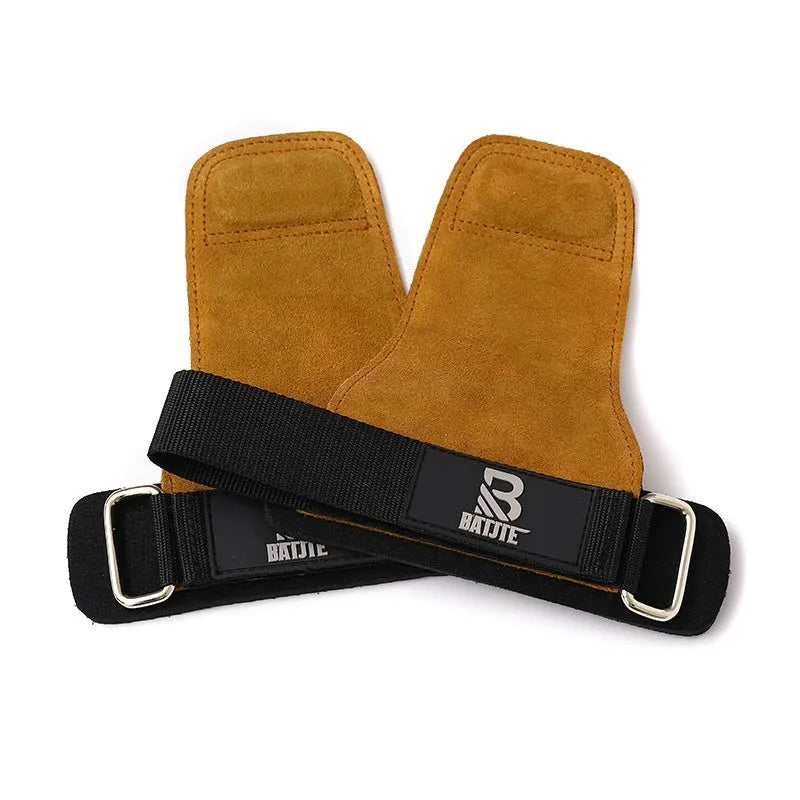 Brown fitness wrist protector bands for horizontal bar pull-ups and push exercises