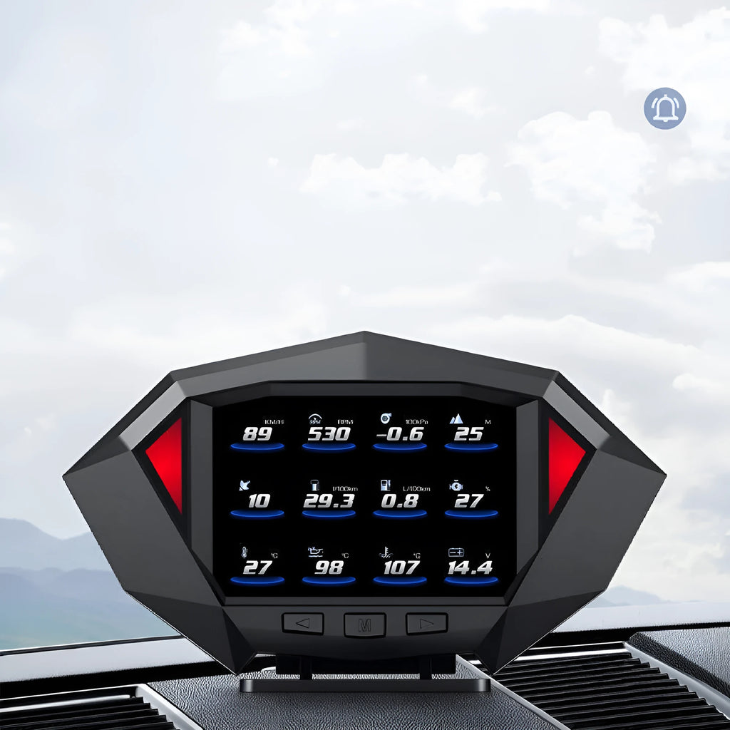 P1black GPS vehicle head-up display HUD unit with LCD screen and OBD cable