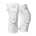 Grey-white left and right knee pads for sports protection in adult sizes M L XL
