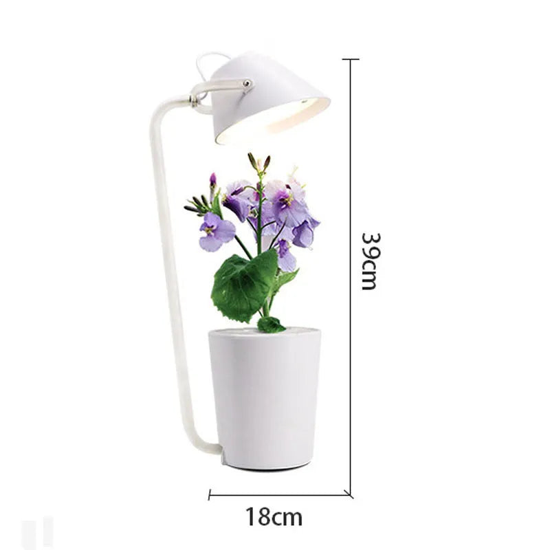 White plastic desktop hydroponic plant growth machine for soilless indoor cultivation