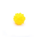 Four bright coloured spiky dog balls with paw print dimples, 2-inch diameter for small breed puppies
