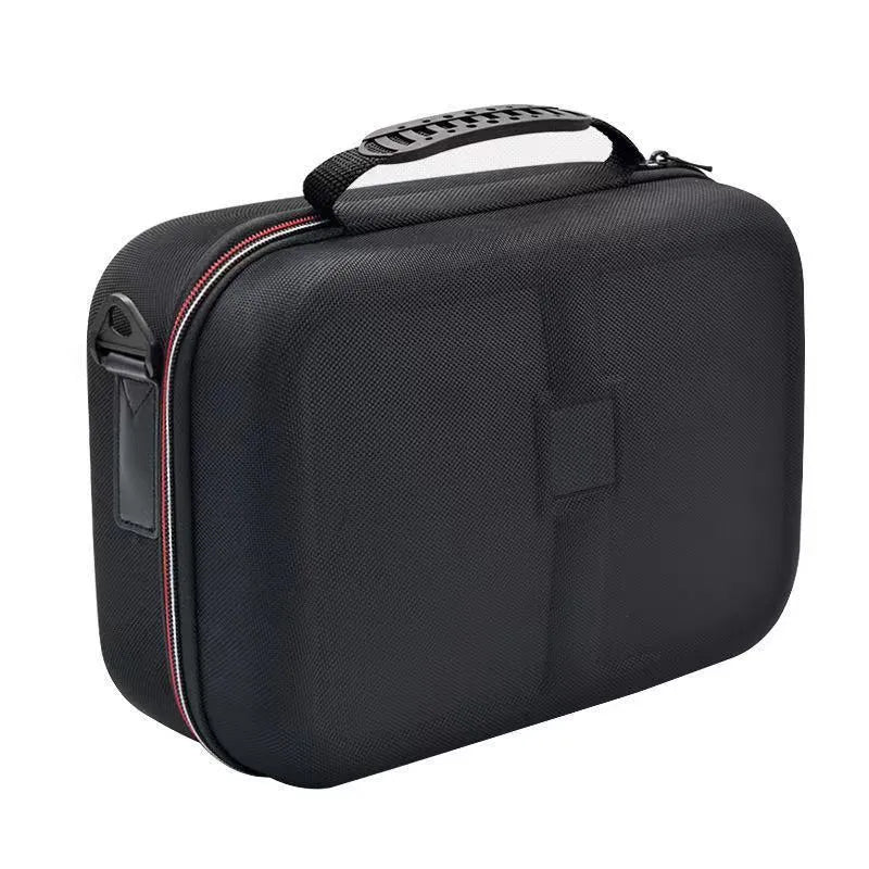 Black EVA game console accessory storage bag for organising controllers and cables.