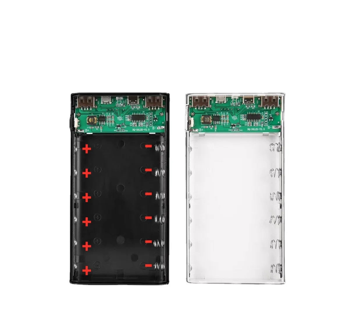 Digital display power bank spring kit with plastic shell and USB charging ports