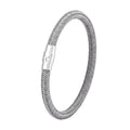 Men's geometric titanium steel wire bracelet with a magnetic clasp