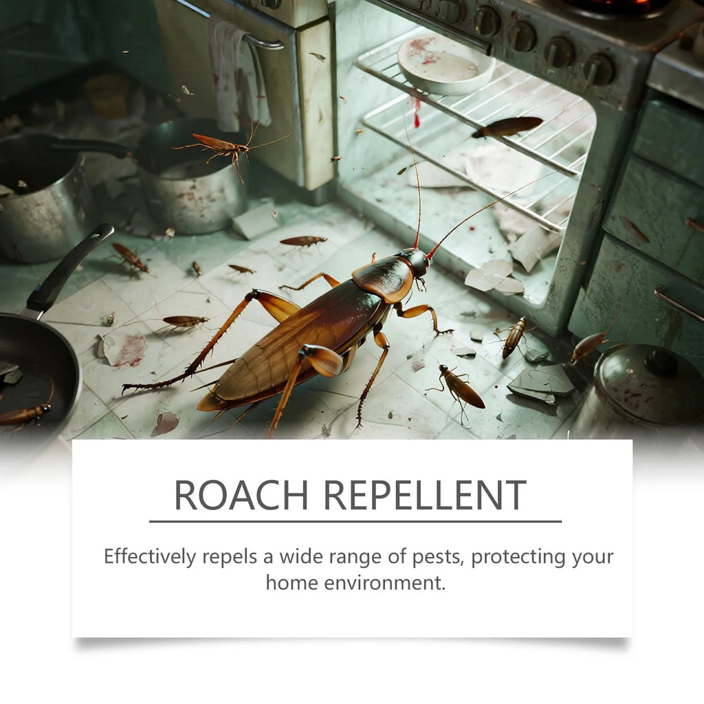Indoor kitchen cockroach killer bait stickers with adhesive glue pads set of eight units
