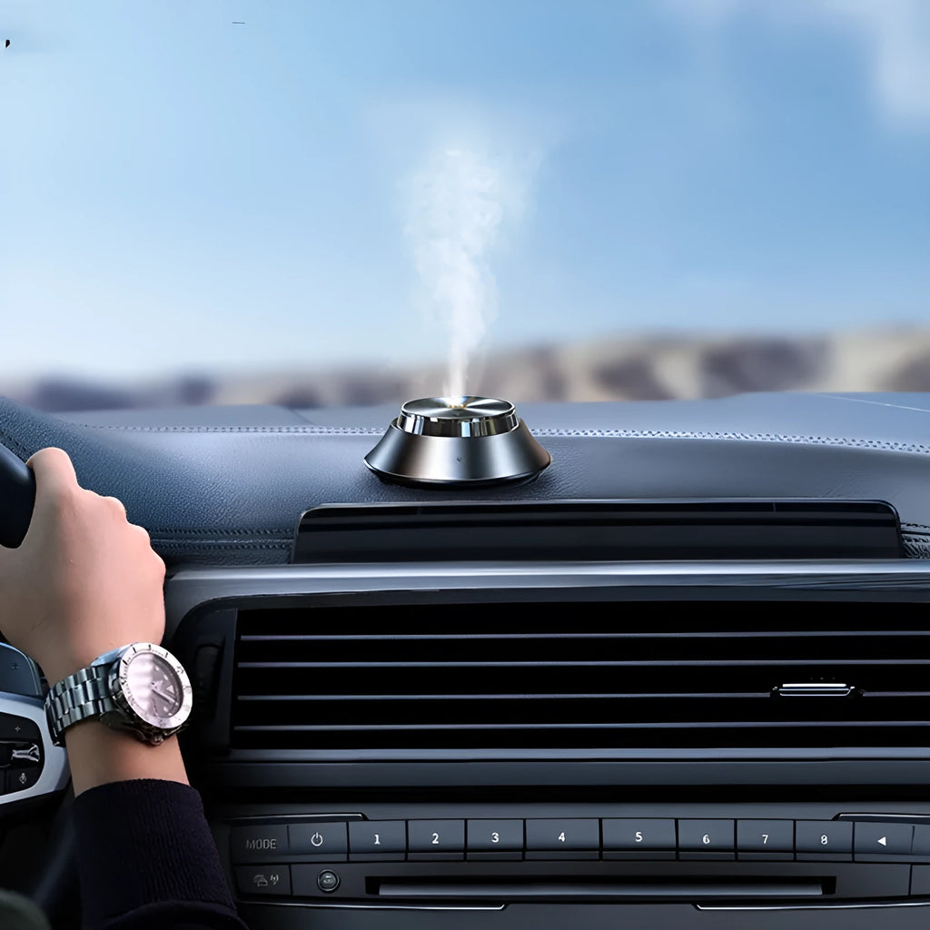 Black butterfly design car aromatherapy air purifier with USB cable and essential oil bottle