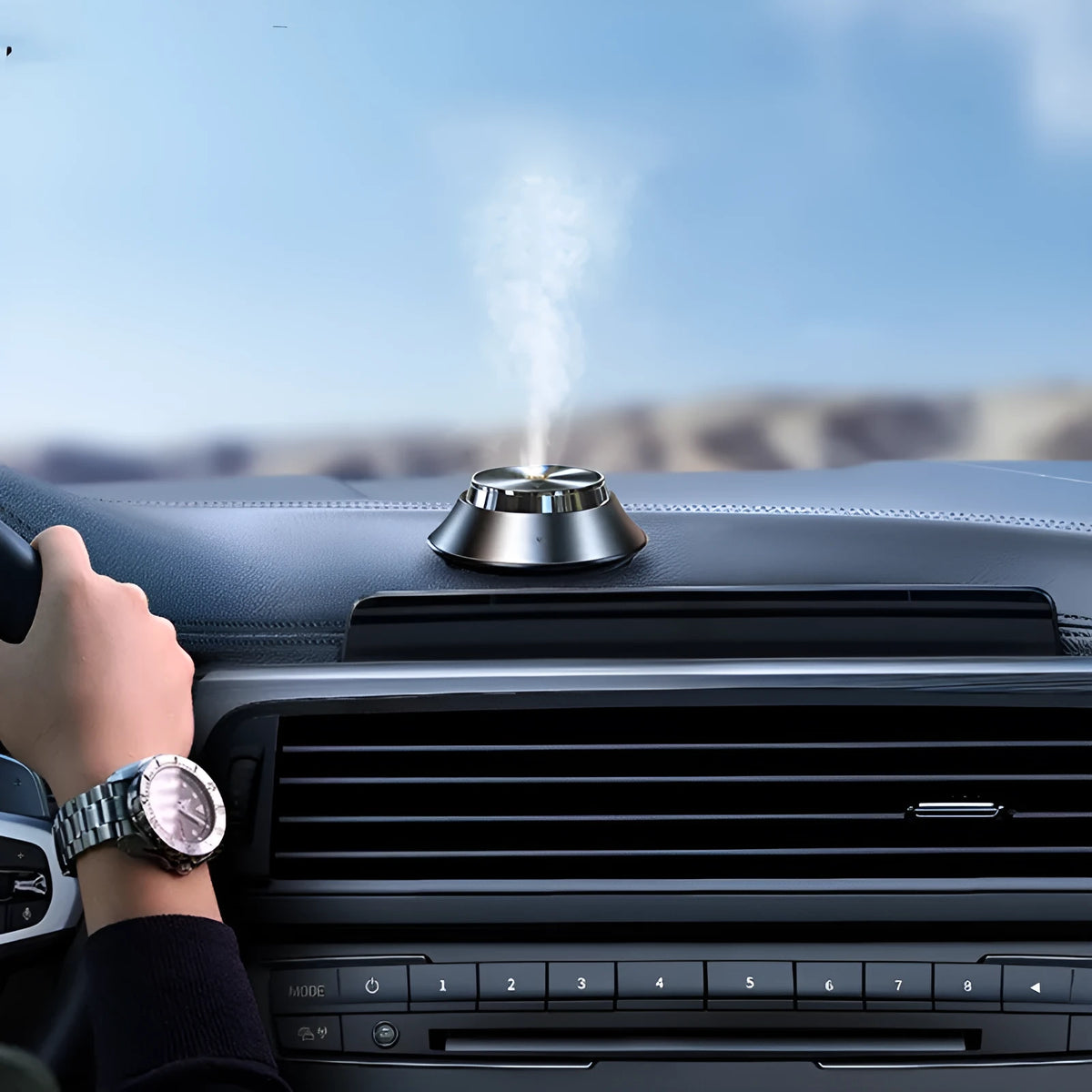 Black butterfly design car aromatherapy air purifier with USB cable and essential oil bottle