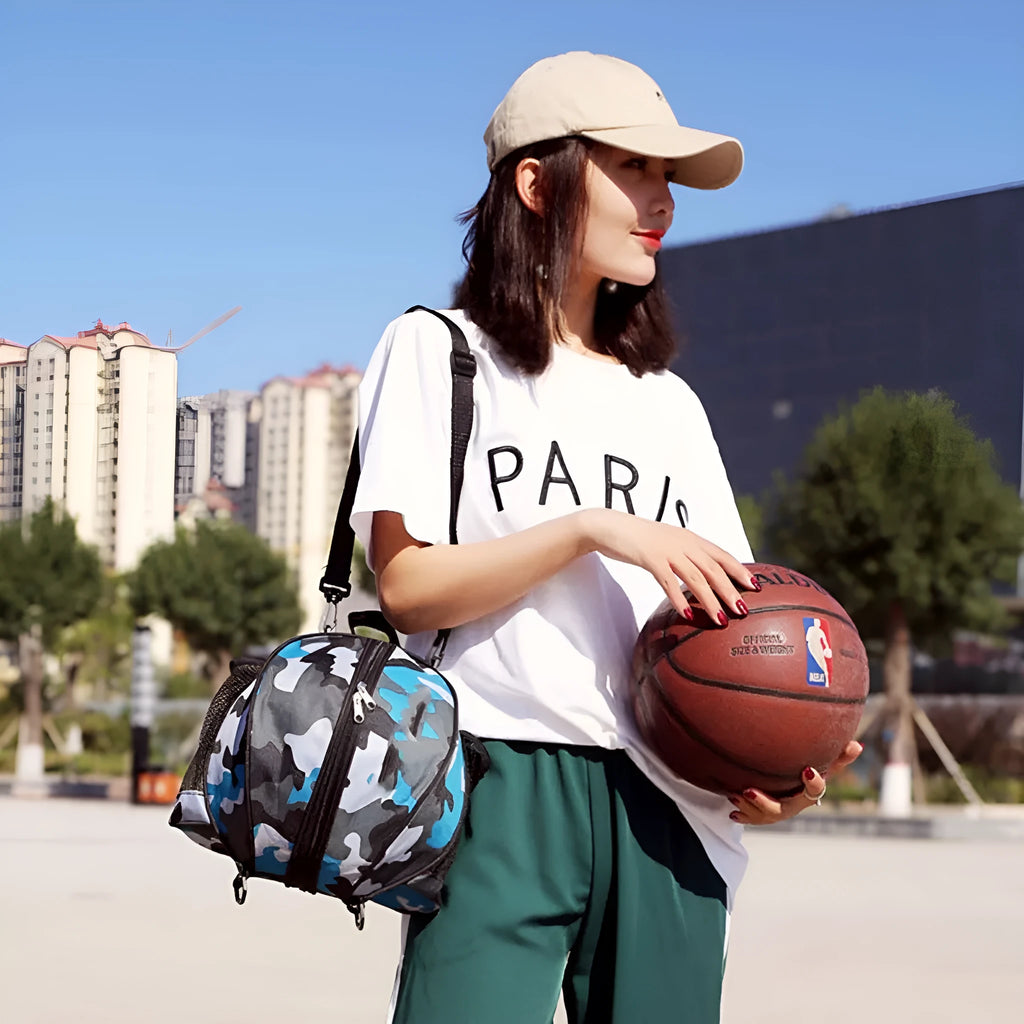 9L capacity basketball training bag in Oxford cloth with one-shoulder and two-shoulder carrying options