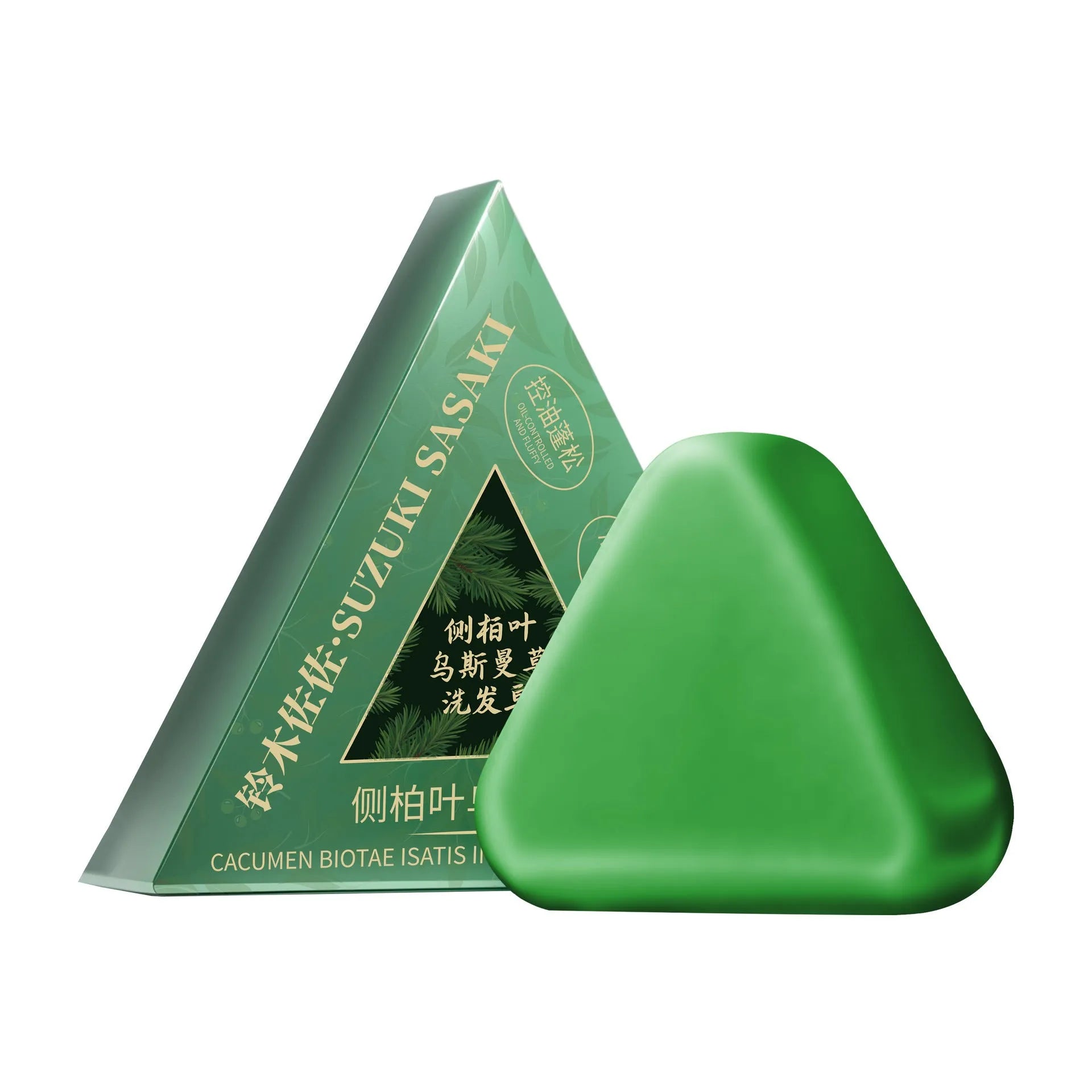 Handmade Chinese Arborvitae Twig shampoo soap bar, 120g, with Polygonum Multiflorum for hair care.