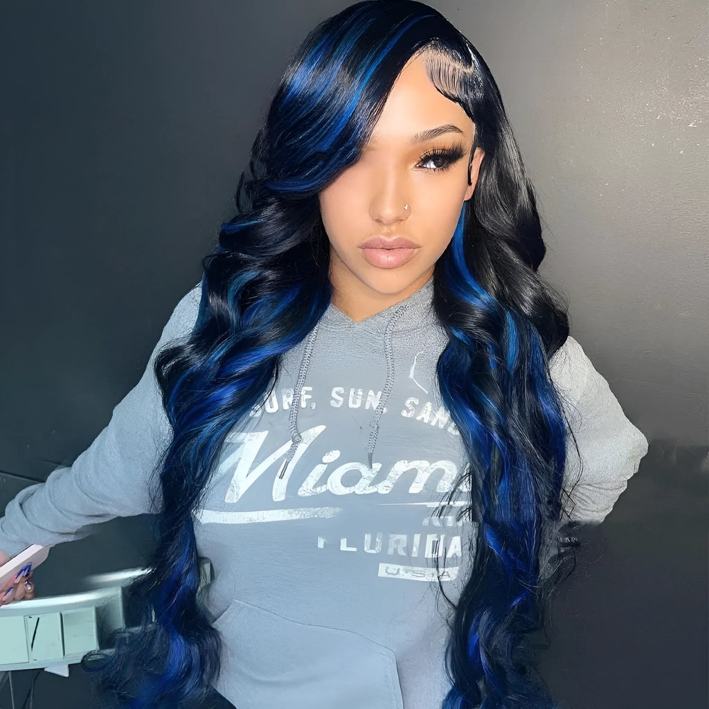 Real human hair lace front wig with 4x4 inch closure in Star Fashion style
