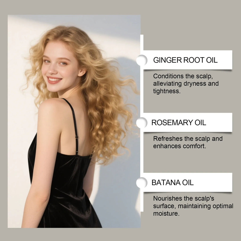 Platthana Secret Hair Essential Oil 120ml bottle with ginger, rosemary and Platthana oil formulation