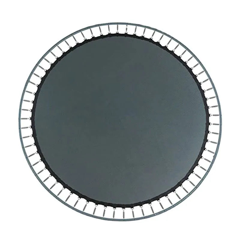 Round PP trampoline elastic fabric bungee cloth for replacement, shown in multiple sizes.