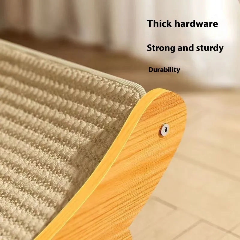 Sisal cat scratch board with sisal blanket material in pastoral style design