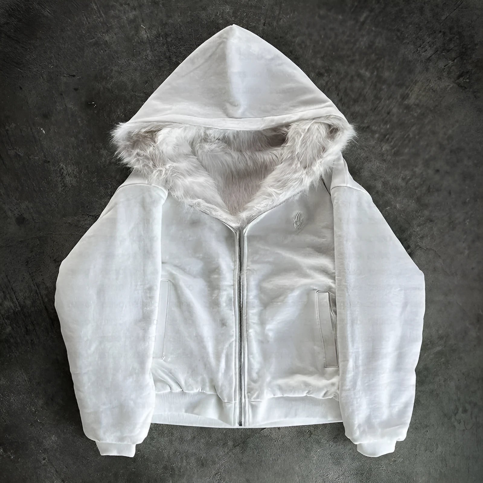 Casual baggy cardigan-style coat for men and women in white or black, with long sleeves.