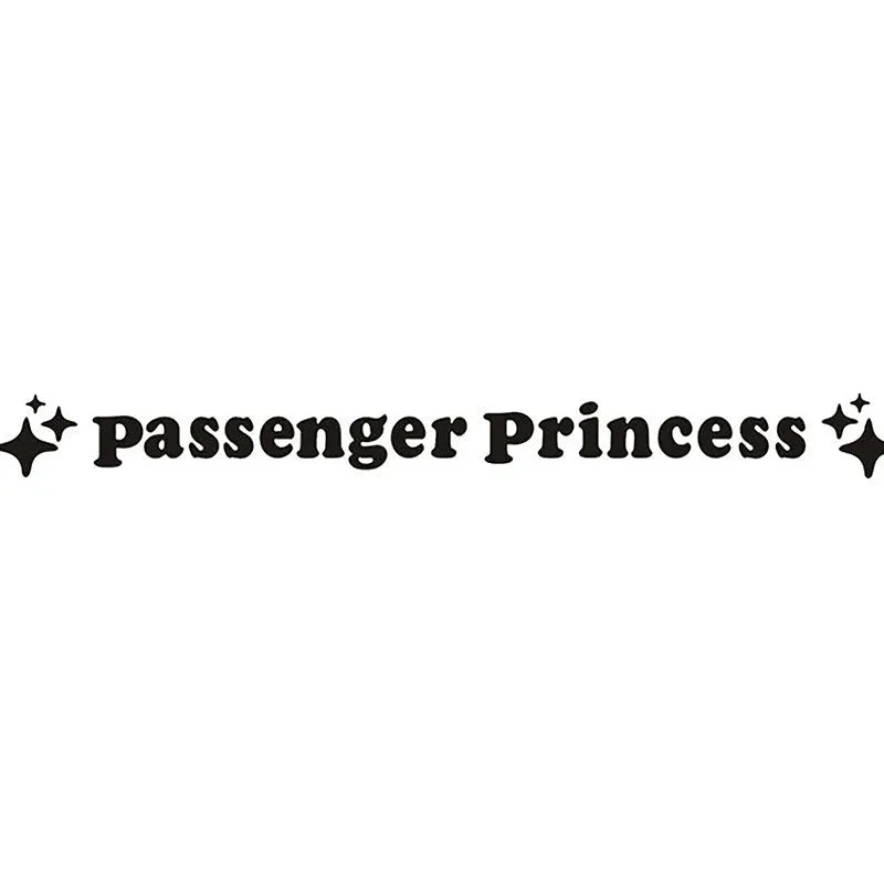 Passenger princess rearview mirror decorative sticker measuring 12.5 cm in reflective colours