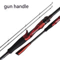 Carbon ultralight lure fishing rod showing pikestaff and straight handle options against a neutral background.