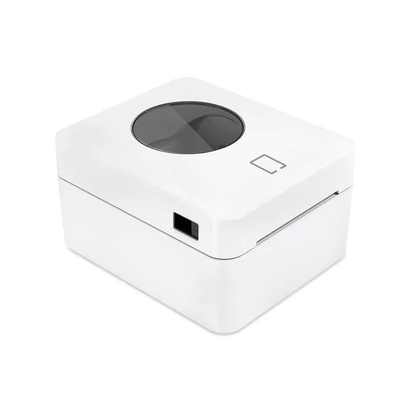 White thermal label printer with Bluetooth connectivity for shipping labels