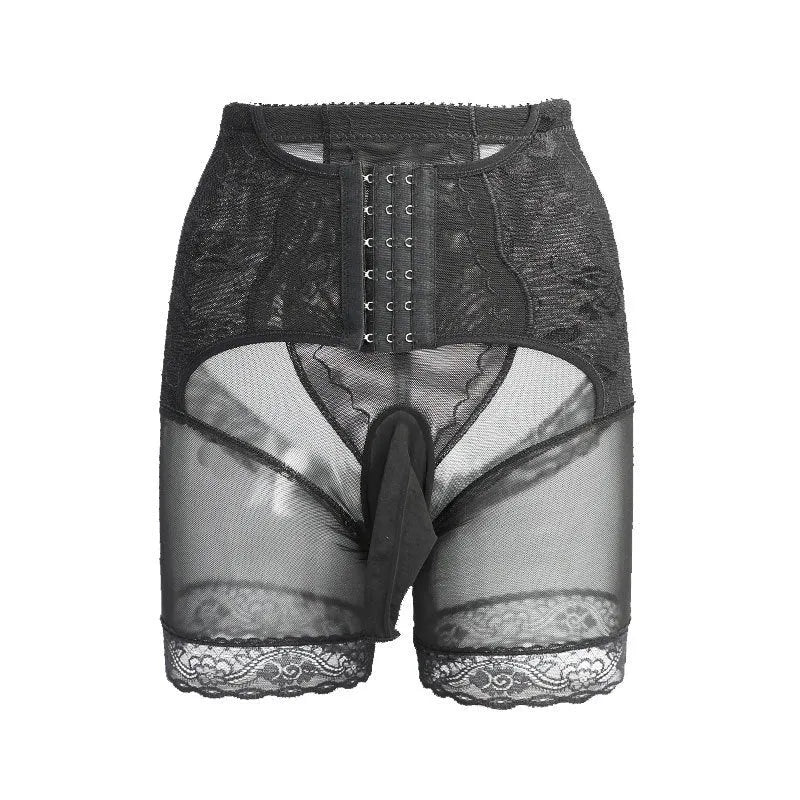 Men's personalised breathable nylon mesh summer shorts in black and skin tone colours, shown on a hanger.