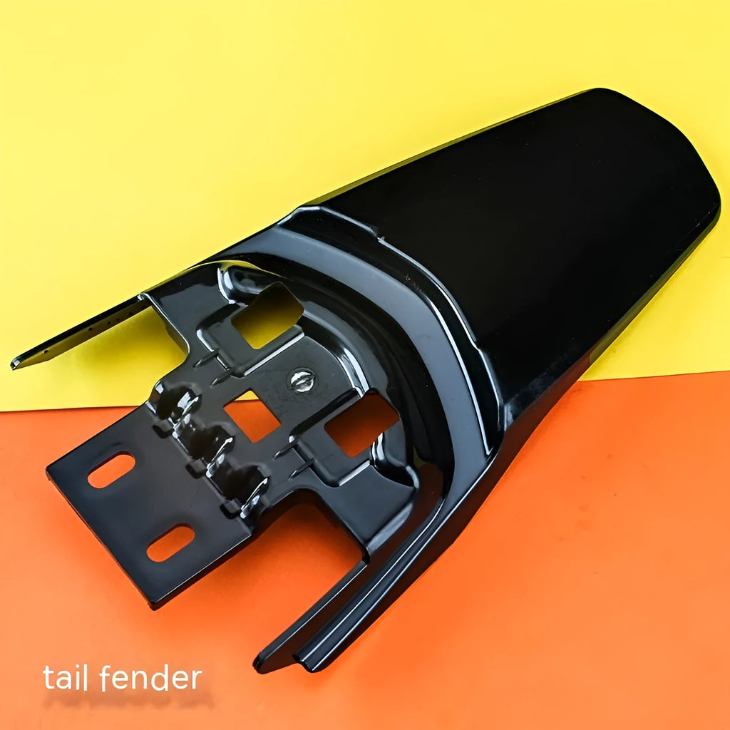 Carbon fibre lengthened tail mudguard and inner plate for Light Bee electric bicycle