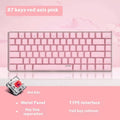 82-key mechanical gaming keyboard with white backlight and metal case