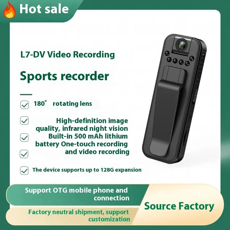 L7 WiFi home security camera with HD image quality and infrared night vision for indoor and outdoor monitoring