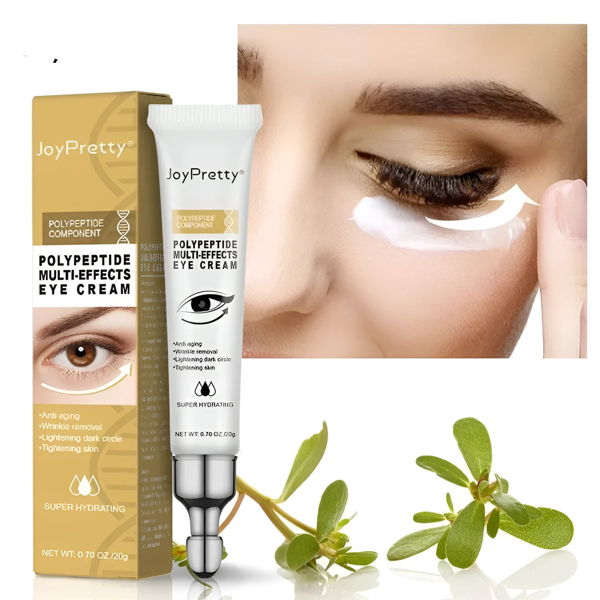 20g peptide anti dark circle eye cream jar for puffiness reduction and moisturising