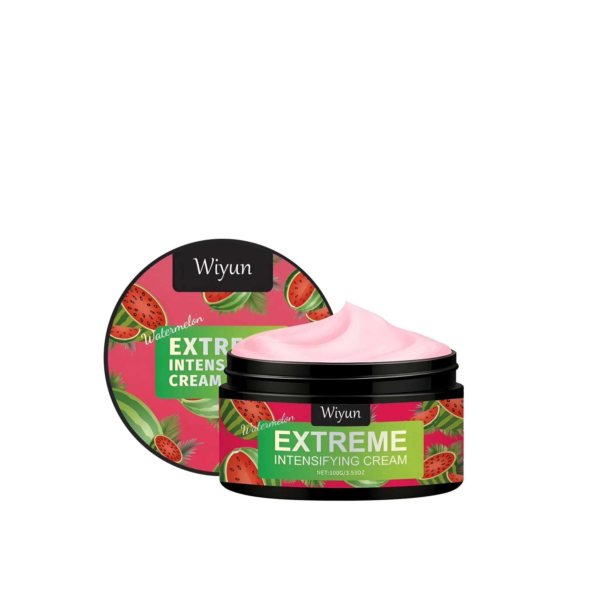 100g jar of Watermelon Extreme Intensifying Cream gel with caramel colour