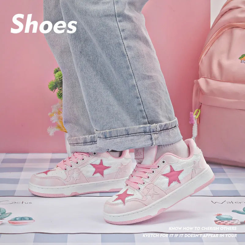 Couple skateboard shoes in denim with rubber sole, shown in black, green, and pink colour options